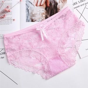 PINK All lace panties. Stretch see through lace with cotton Gusset